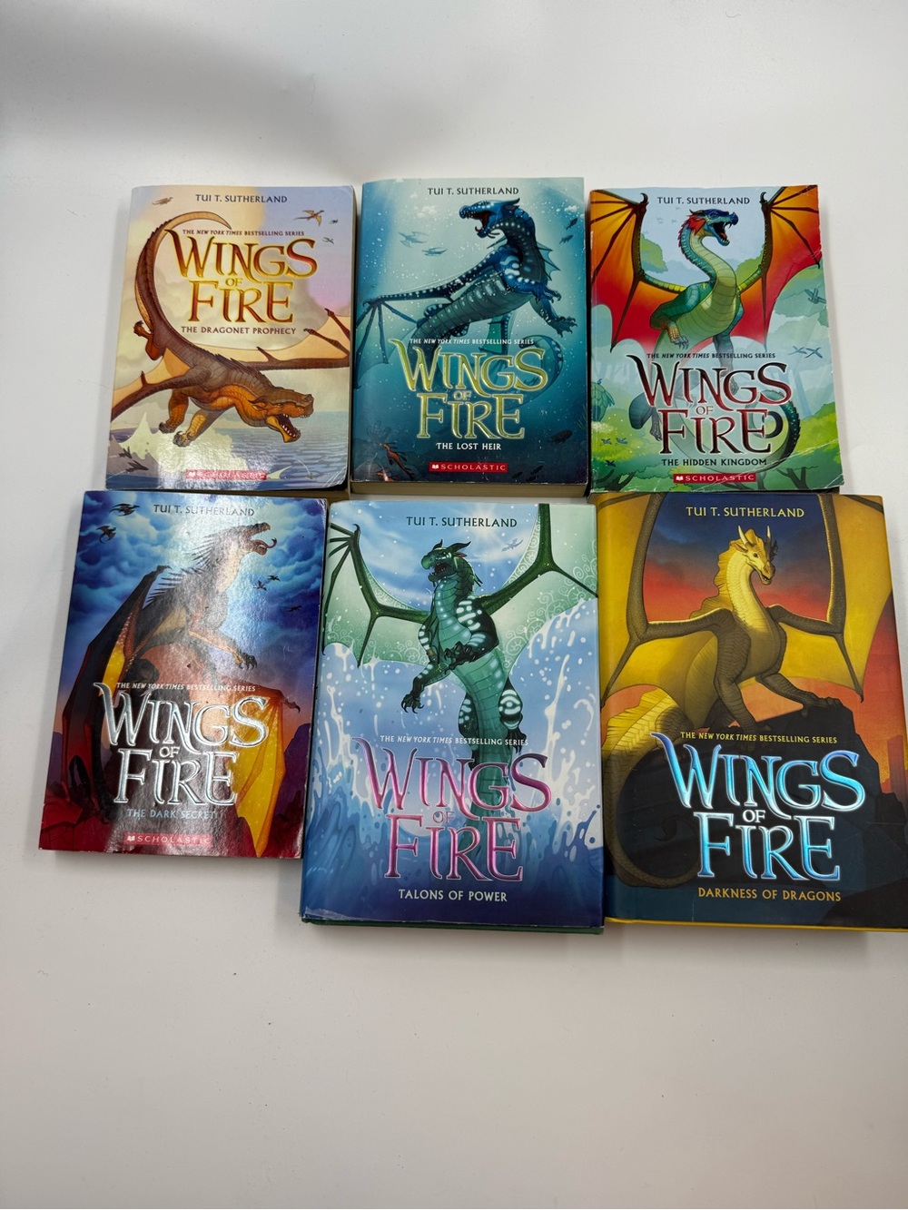 Wings Of Fire Book X 6 Paper & Hard #1-4, 9, 10